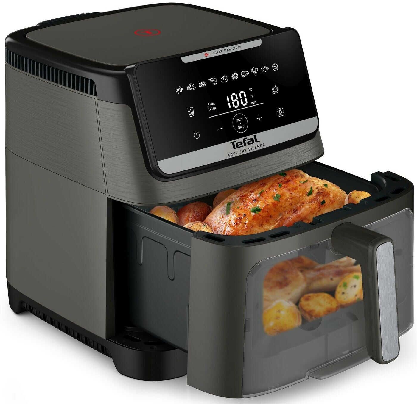 Tefal EY846H Easy Fry Silence Heißluftfritteuse | 7 l | 10 Programme Tefal EY846H Easy Fry Silence Heißluftfritteuse | 7 l | 10 Programme