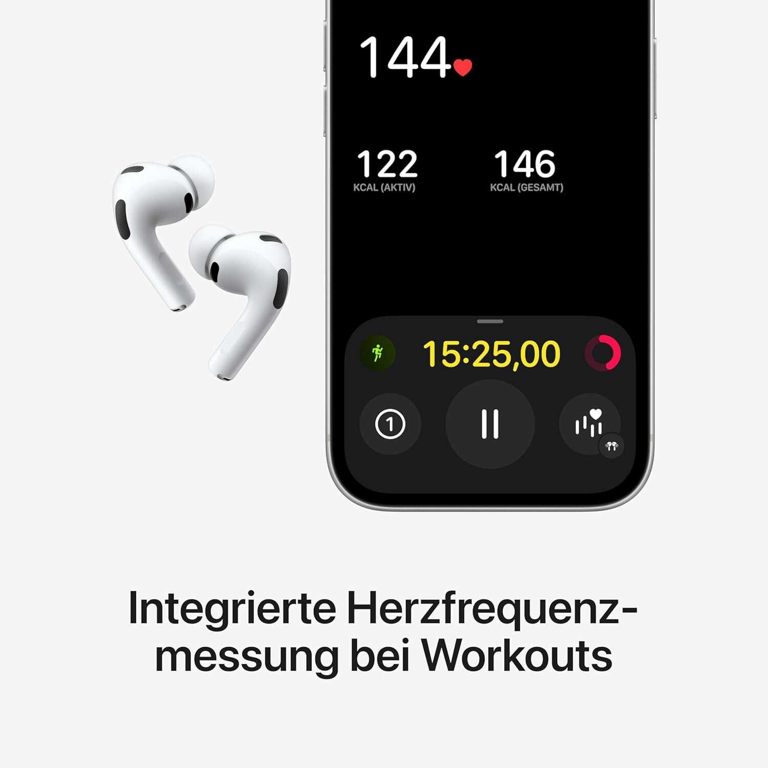 Apple AirPods Pro 3 Kabellose In‑Ear Kopfhörer, Aktive Geräuschunterdrückung, Herzfrequenzmessung für 177,64€ PVG 189,00€ Apple AirPods Pro 3 Kabellose In‑Ear Kopfhörer, Aktive Geräuschunterdrückung, Herzfrequenzmessung für 177,64€ PVG 189,00€