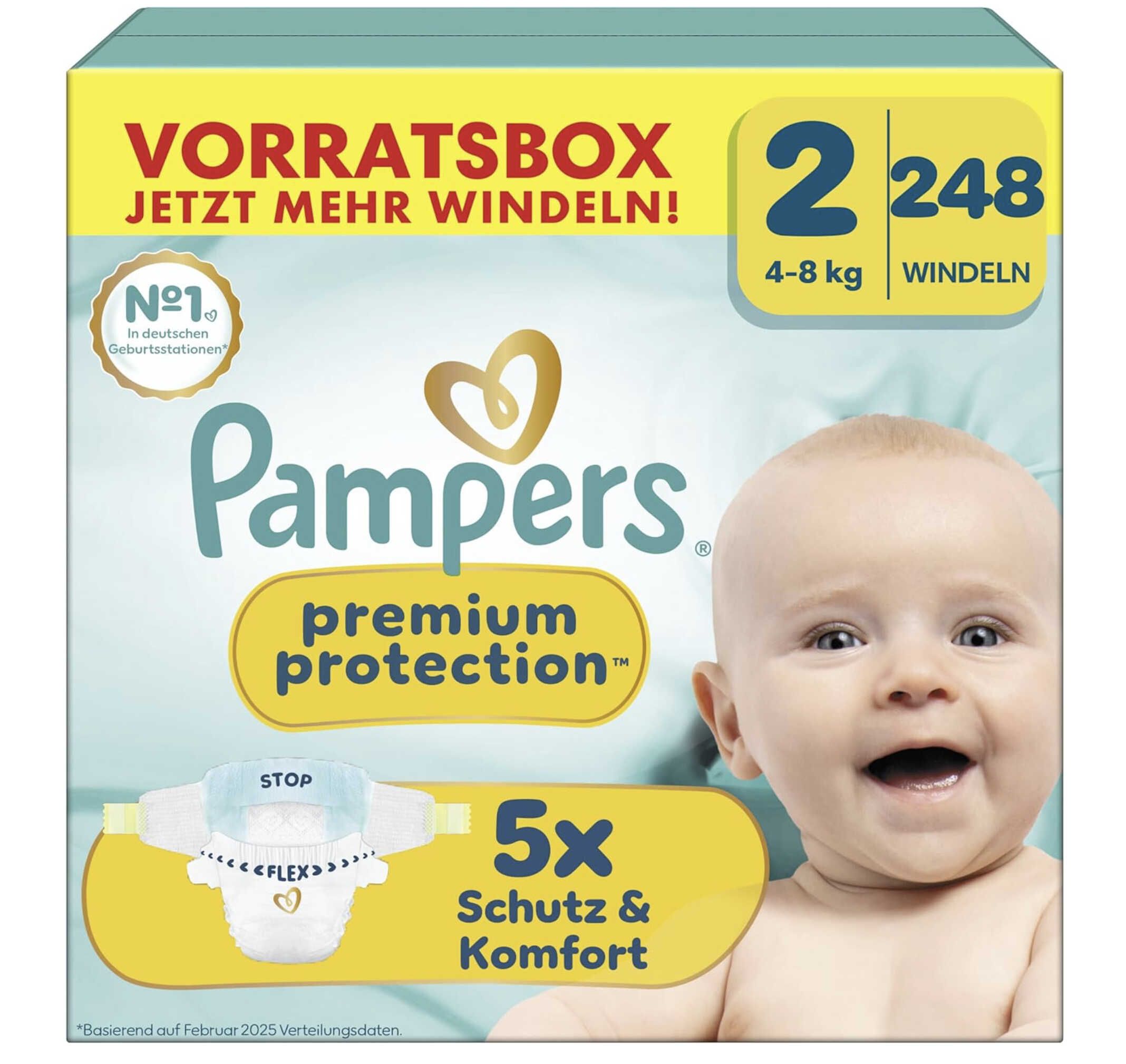 Pampers Premium Protection Größe 2, 248 Windeln, 4kg-8kg ab 31,90€ statt 49,29€ Pampers Premium Protection Größe 2, 248 Windeln, 4kg 8kg ab 31,90€ statt 49,29€