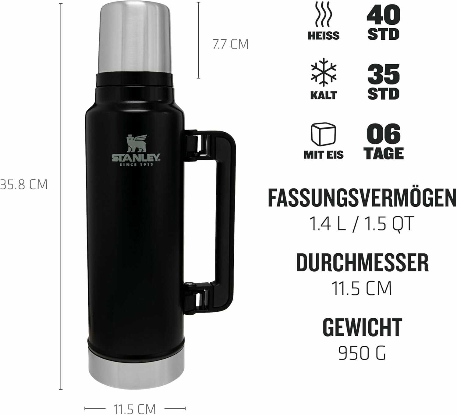STANLEY Classic Legendary Thermosflasche 1.4L 39,99€ statt 54,69€ STANLEY Classic Legendary Thermosflasche 1.4L 39,99€ statt 54,69€