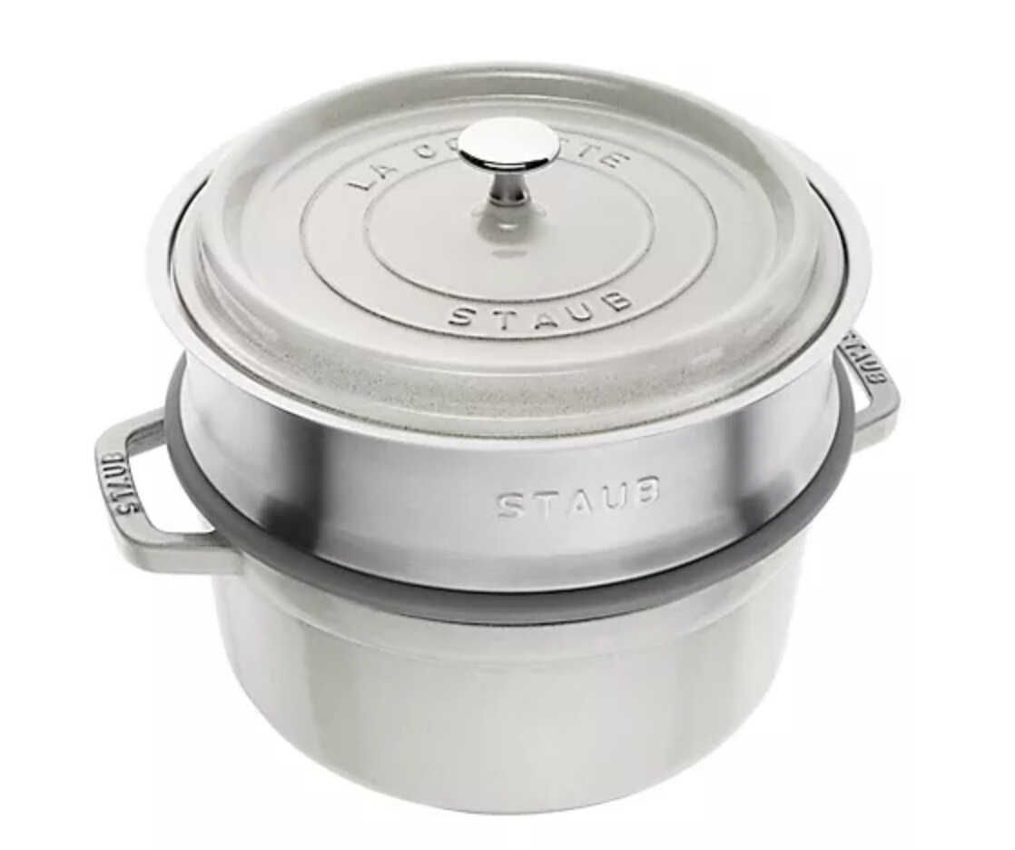 STAUB Gusseisen La Cocotte Ø24cm inkl. Dämpfeinsatz aus Edelstahl ab 115,94€ statt 199,99€