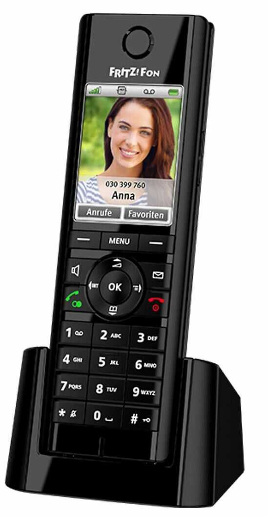 AVM FRITZ!Fon C5 Schnurloses Telefon (DECT), Schwarz   49€ statt 67,91€