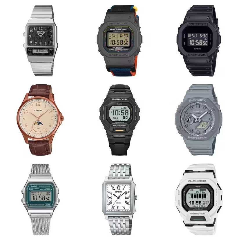 Casio/G Shock Sammeldeal   AQ 800EST 1AER Stranger Things, DW 5600UBB 1ER, MTP B190D 7BVEF, Timeless Collection MTP M110RL 5AVER uvm..