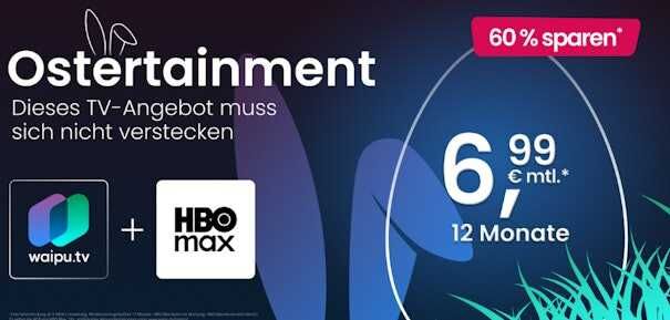 HBO Max + waipu.tv » Serien Highlights & Live TV für 6,99€ monatlich (statt: 18€)