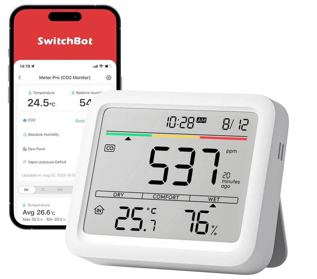 SwitchBot CO2 Melder   52,49€ statt 62,85€