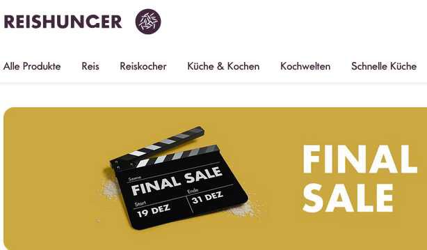 Reishunger Final Sale   Hot Pot 99.99€   Reiskocher 104.99€