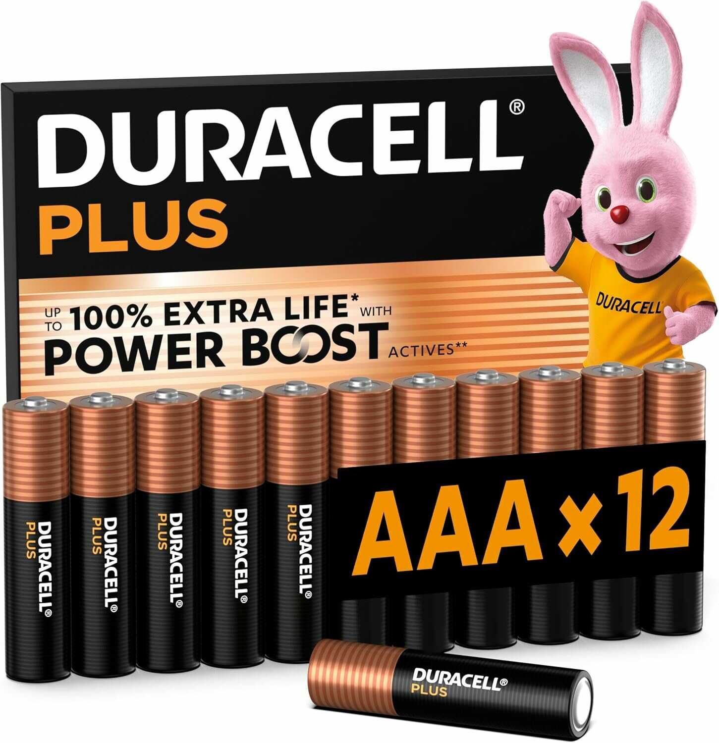 DURACELL Plus AAA Batterien (12er Pack) – Alkaline Batterien 1,5 V 5,69€ statt 9,99€