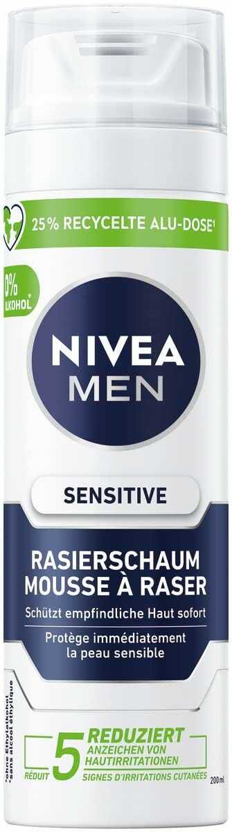 NIVEA MEN Sensitive Rasierschaum für Männer (200 ml) 1,76€ statt 2,45€