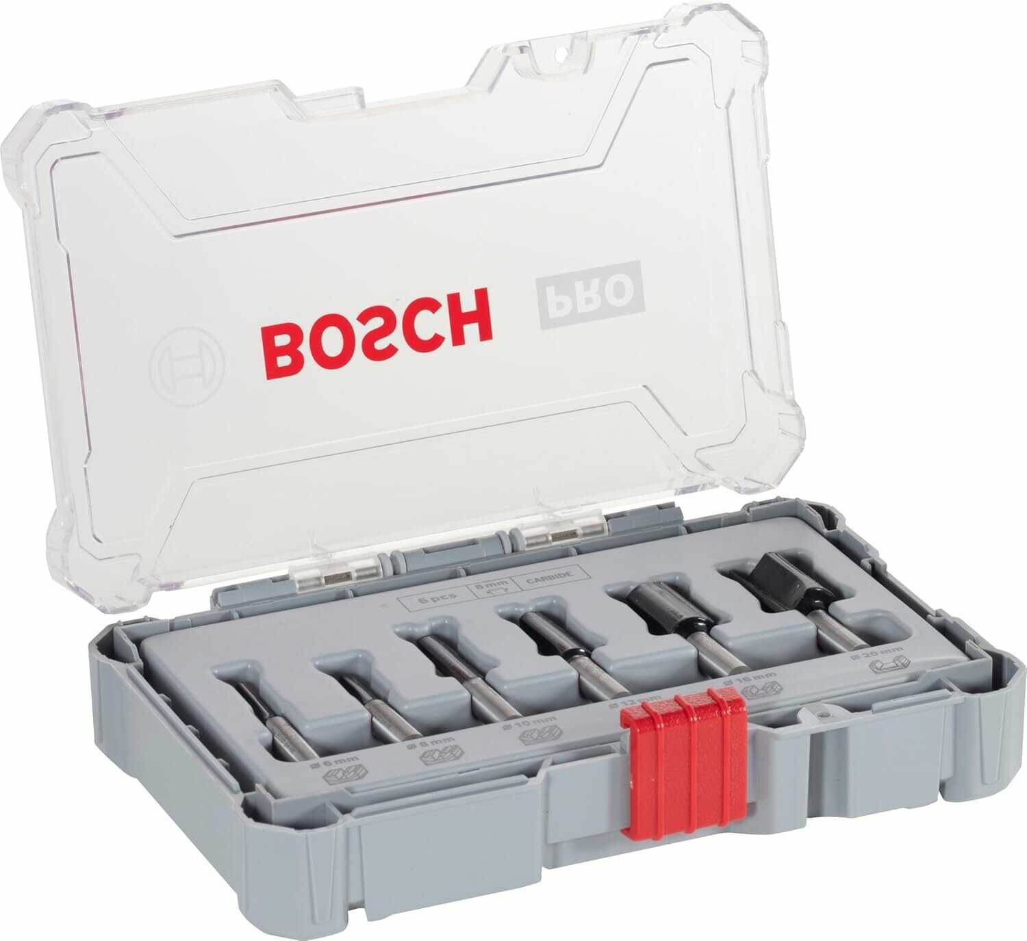 Bosch 6x PRO Nutfräser-Set, Schaft 8 mm, 6-tlg. 19,99€ statt 27,99€ Bosch 6x PRO Nutfräser Set, Schaft 8 mm, 6 tlg. 19,99€ statt 27,99€