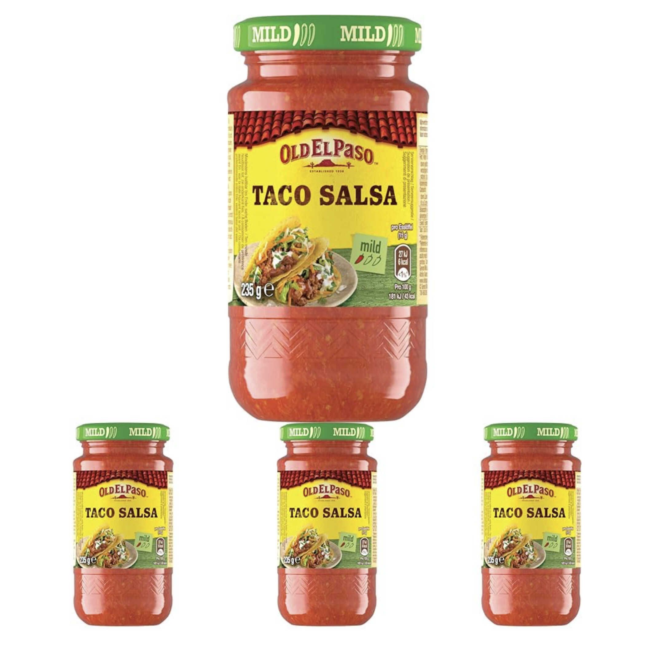 4x Old El Paso Tortilla Taco Salsa Mild für 7,56€ statt 9,96€ 4x Old El Paso Tortilla Taco Salsa Mild für 7,56€ statt 9,96€