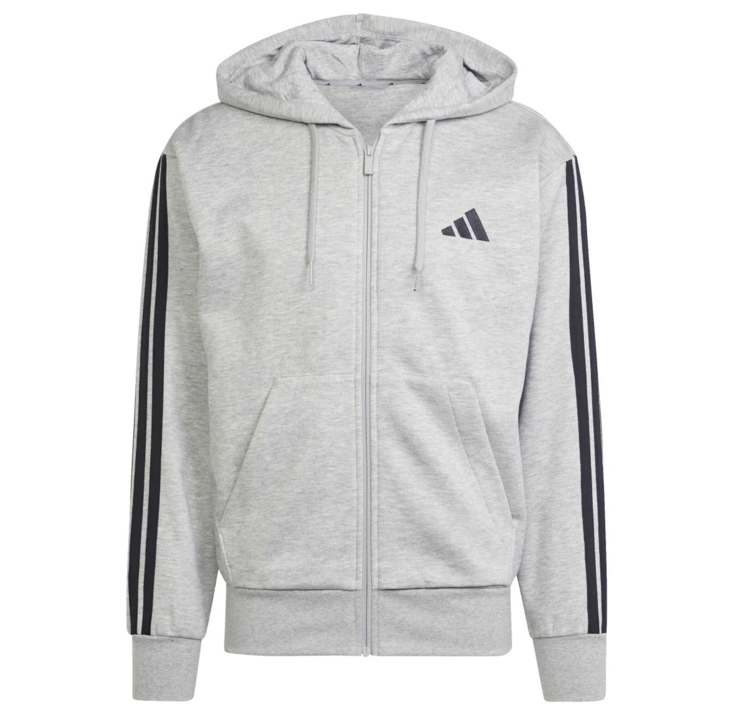 adidas Herren Essential Three Stripes Fleece Zipper Hoodie ab 30,32€ statt 41,90€