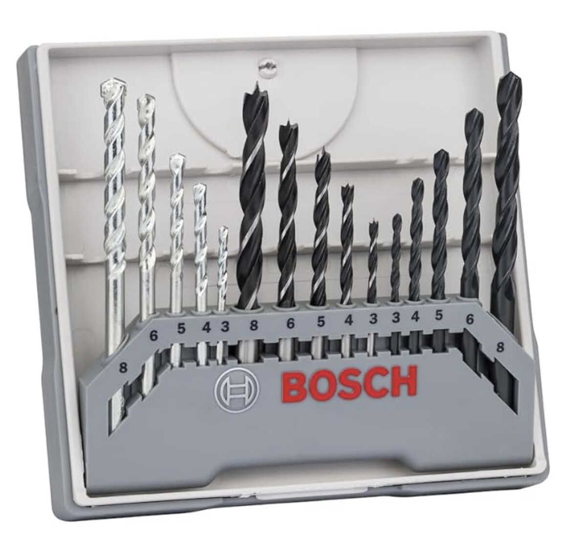 Bosch 15tlg. Bohrer Set für Holz, Stein und Metall, Ø 3 8 mm ab 11,19€ statt 17,19€