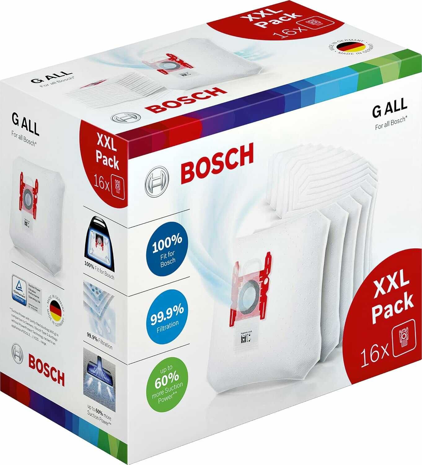 Bosch 16x Staubsaugerbeutel Typ G ALL BBZ16GALL, passend für alle Baureihen außer BSG8, BSN1 19€ statt 29,59€ Bosch 16x Staubsaugerbeutel Typ G ALL BBZ16GALL, passend für alle Baureihen außer BSG8, BSN1 19€ statt 29,59€