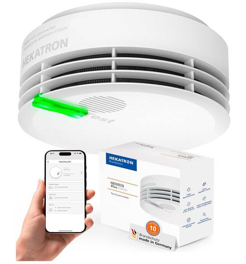 [Prime] Hekatron Genius Plus – Rauchmelder 10 Jahre Batterie   19,96€ statt 24,36€