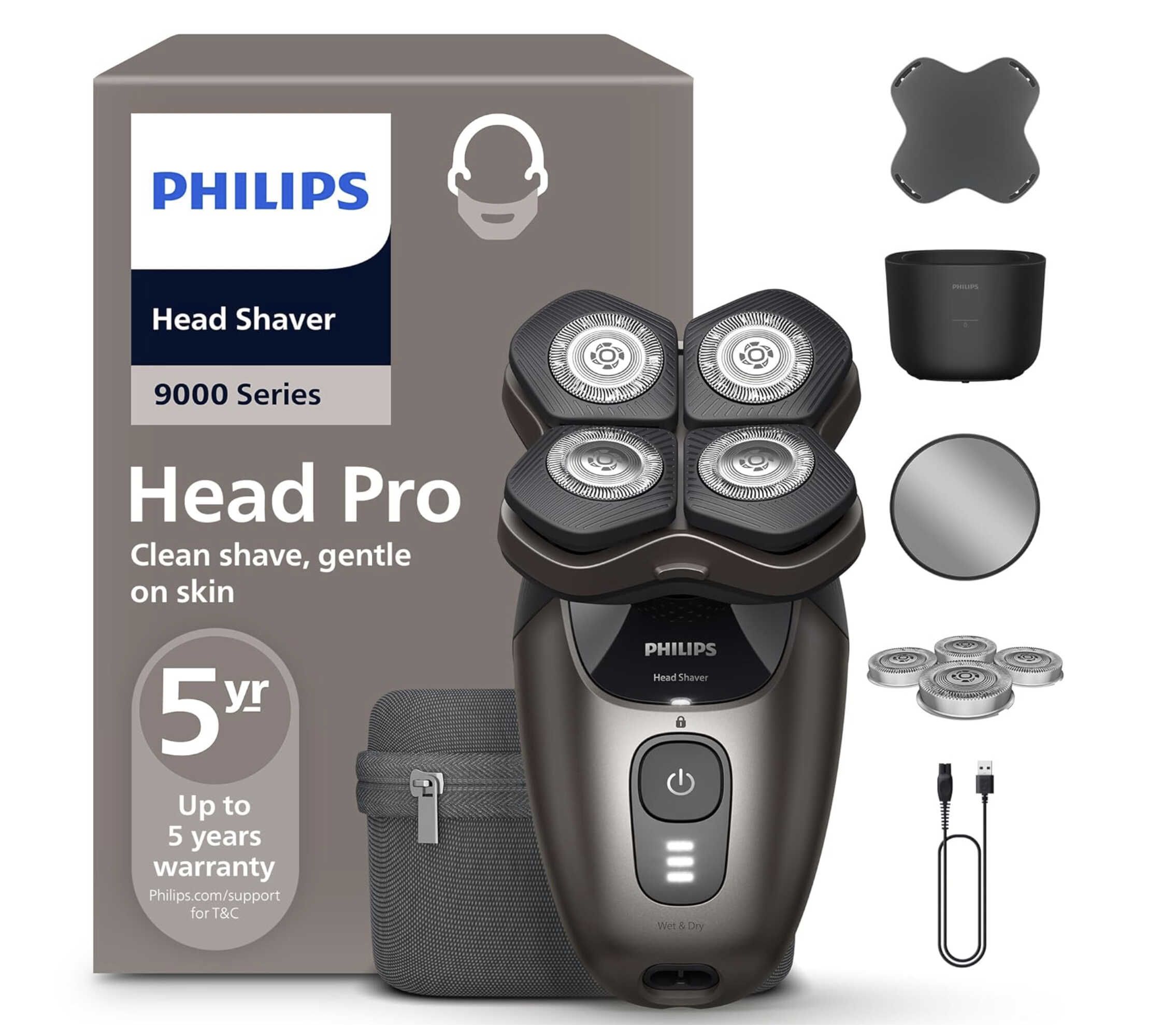 PHILIPS Head Shaver Pro Series 9000 Glatzenrasierer für 109,99€ statt 136,75€