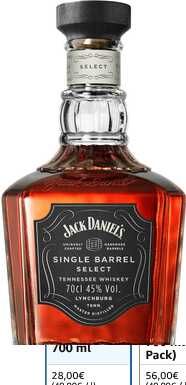 (Spar-Abo) Jack Daniel's Single Barrel Select Tennessee Whiskey 0,7 25,59€ statt 38,99€ (Spar Abo) Jack Daniels Single Barrel Select Tennessee Whiskey 0,7 25,59€ statt 38,99€