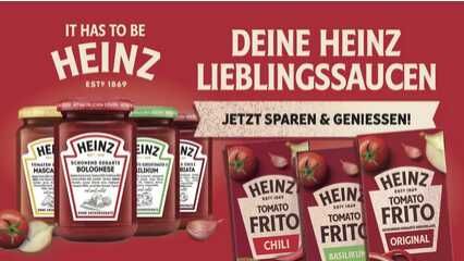 Heinz Tomato Produkte & Pasta Saucen € 0,80 Cashback