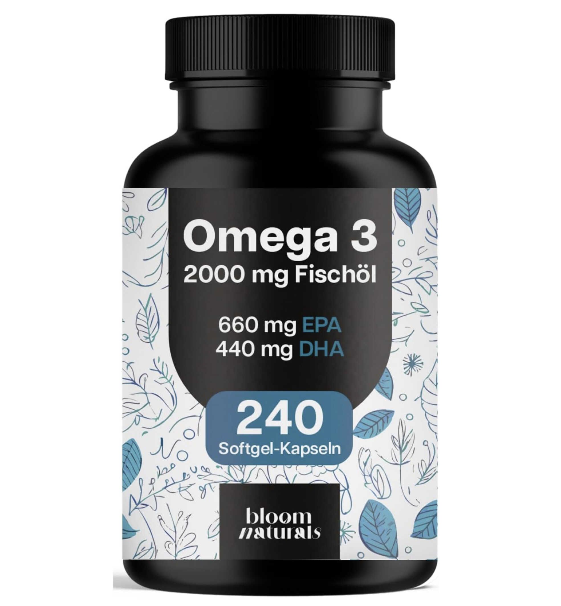 240er Pack Bloom Naturals Omega 3 Kapseln hochdosiert 2000mg Fischöl für 11,44€ statt 16,95€