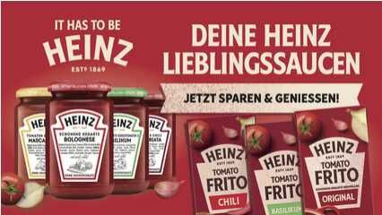 Heinz Tomato Produkte & Pasta Saucen € 0,80 Cashback Heinz Tomato Produkte & Pasta Saucen € 0,80 Cashback