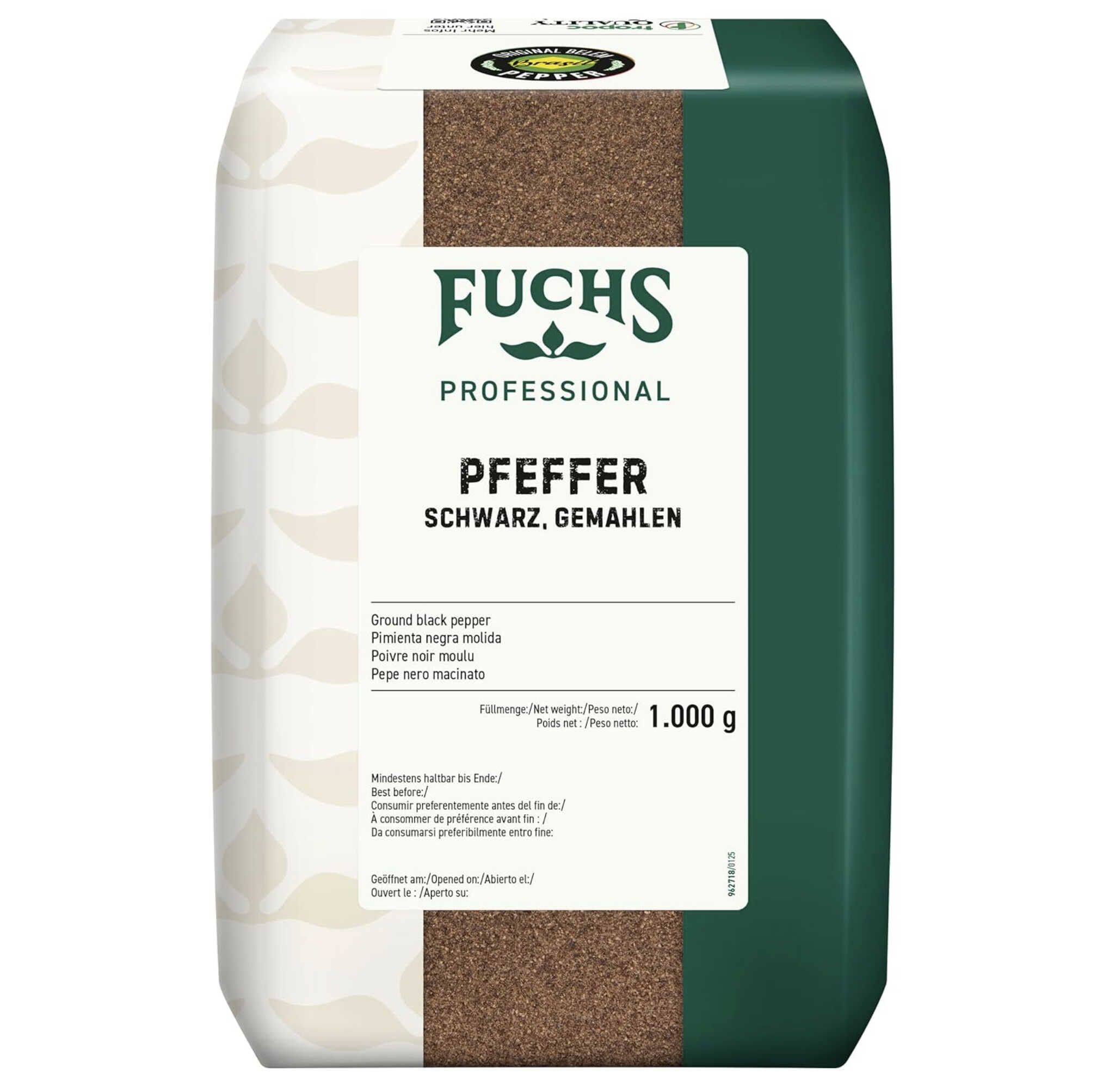 1 kg Fuchs Professional - Pfeffer schwarz gemahlen ab 11,39€ statt 16,99€ 1 kg Fuchs Professional Pfeffer schwarz gemahlen ab 11,39€ statt 16,99€