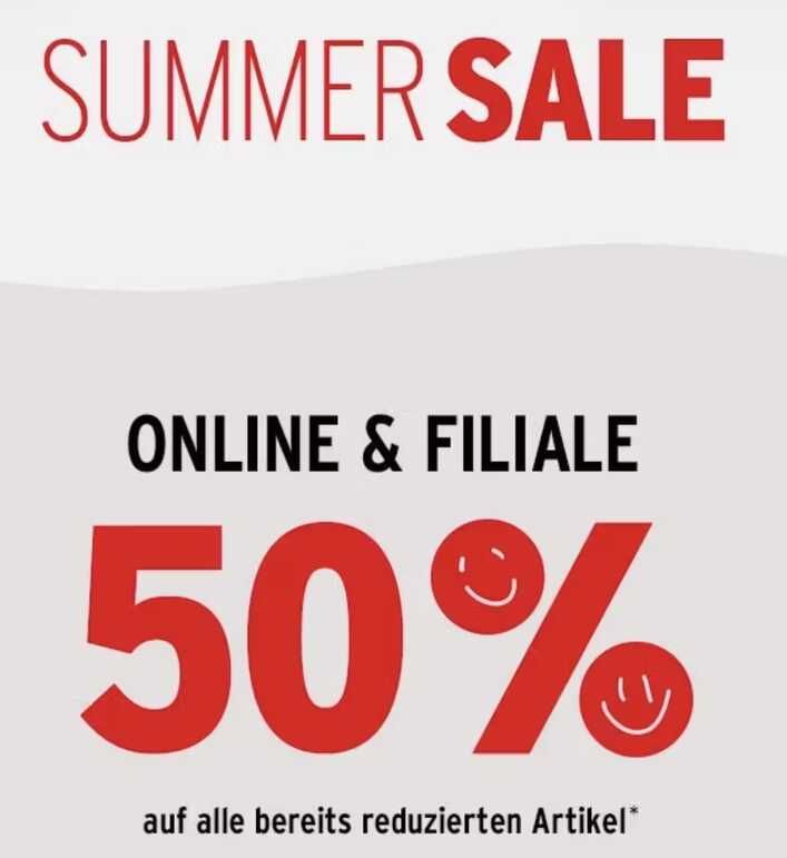 Ernstings Family: 50% auf alle reduzierten Teile(Online und Filliale)