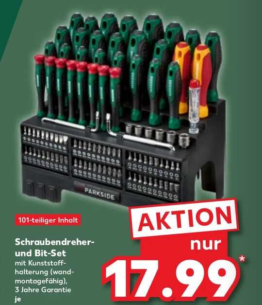 Parkside Schraubendreher Set 101 tlg 17,99€ statt 28,99€ (OFFLINE)