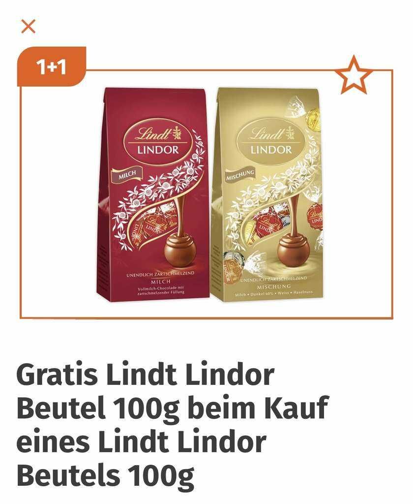 Lindt Lindor 2 für 1 (Müller App) Lindt Lindor 2 für 1 (Müller App)