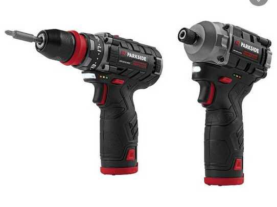 LIDL Plus: 12 V Akku Bohrschrauber »PBSPA 12 E4« und Akku Schlagschrauber »PDSSAP 12 B1«, mit 2 Akkus und Ladegerät