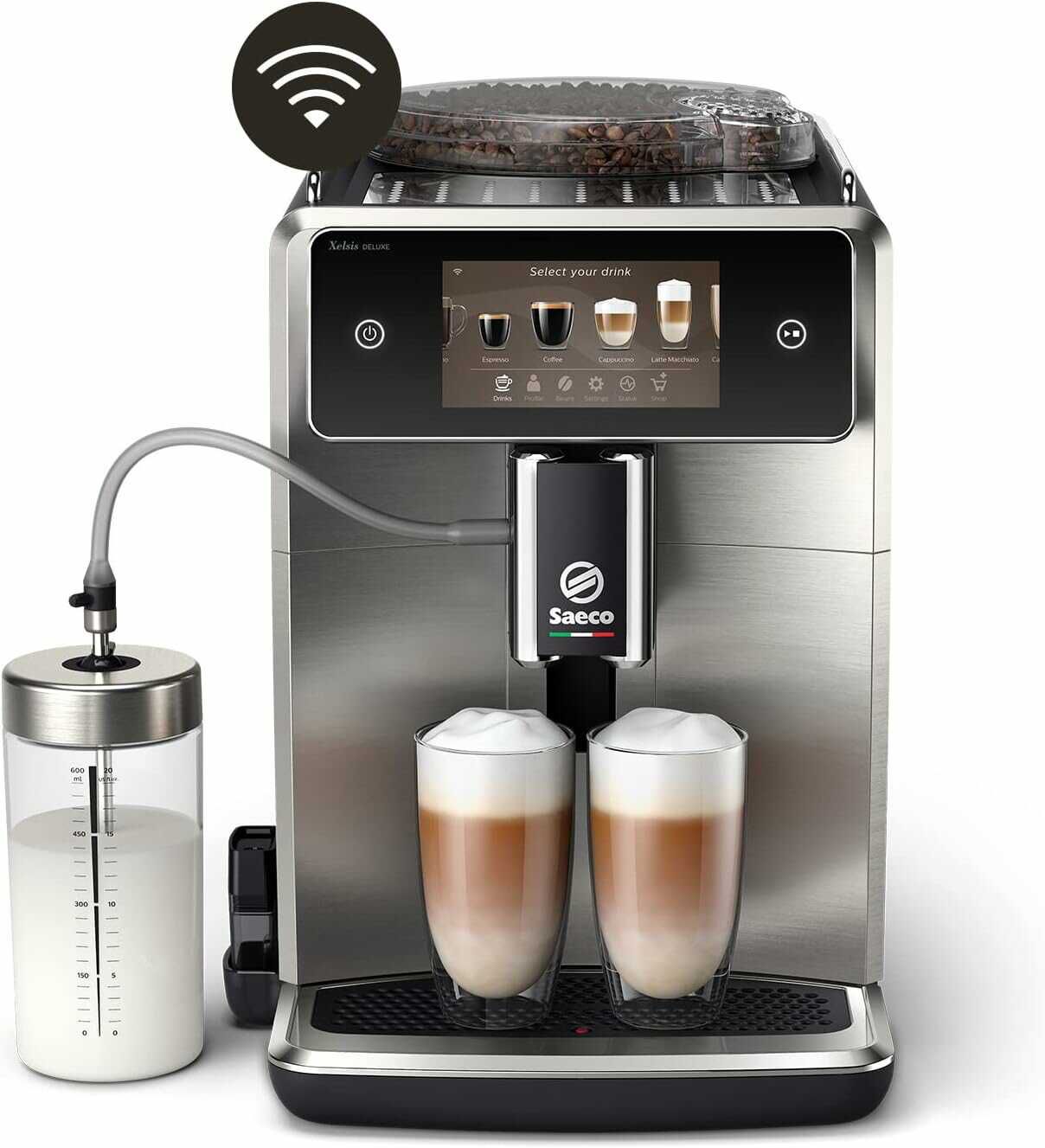 Saeco Xelsis Deluxe Kaffeevollautomat – WLAN Konnektivität, 22 Kaffeespezialitäten für 799€ PVG 979€