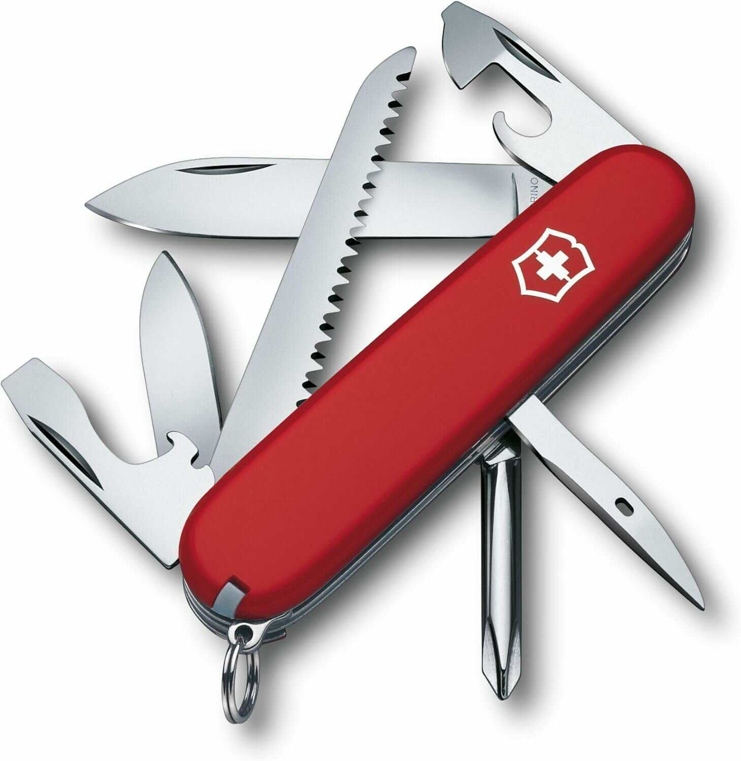 Victorinox Schweizer Taschenmesser Hiker, Swiss Army Knife, Multitool, 13 Funktionen, Säge, Klinge, Dosenöffner, Schraubendreher für 23,99€ PVG 28,90€
