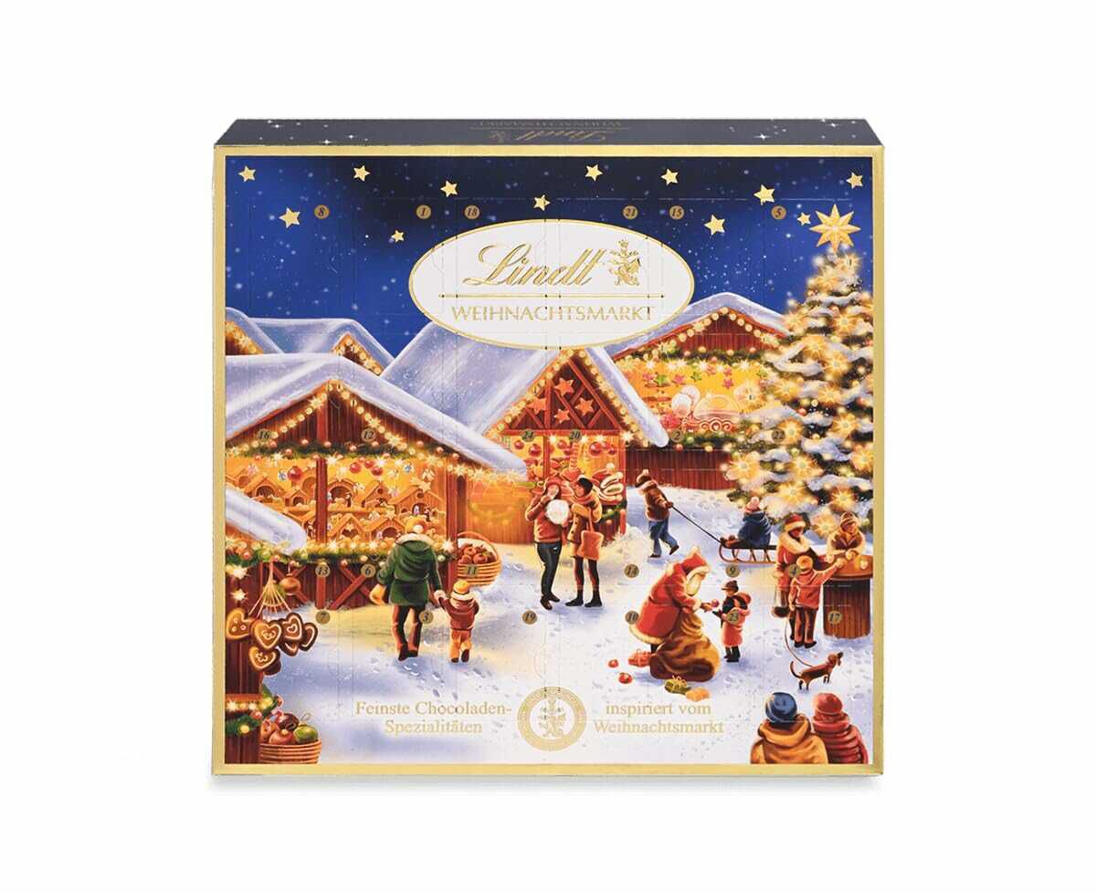 Lindt Weihnachtsmarkt Mini Tisch Adventskalender 2025 mit 115g 5,49€ statt 12,34€