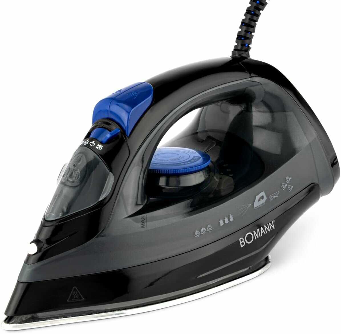 BESTPREIS: Bomann Dampfbügeleisen mit Edelstahlspezialsohle | 1800W 10€ statt  17,40€