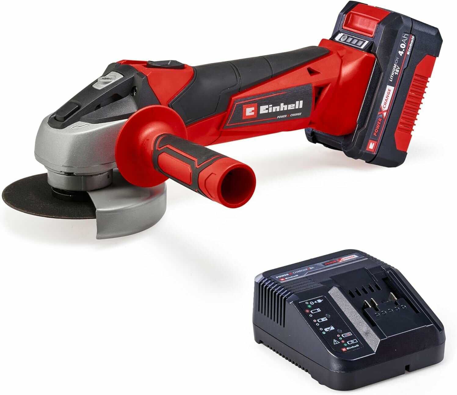 Einhell Akku Winkelschleifer mit 4,0Ah Akku & Ladegerät im Set 67,99€ statt  79,99€