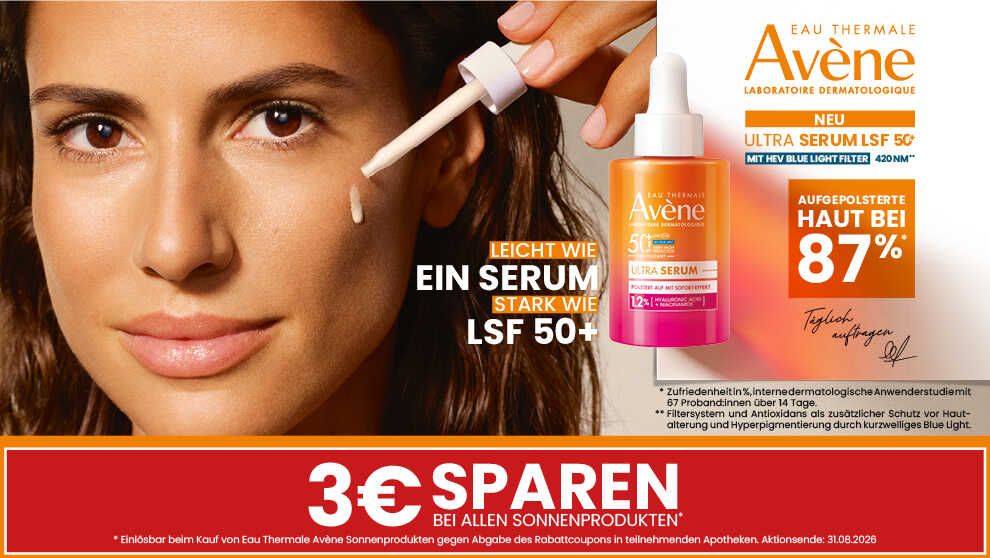 Eau Thermale Avène Sonnenprodukte - 3,00€ Cashback Eau Thermale Avène Sonnenprodukte 3,00€ Cashback
