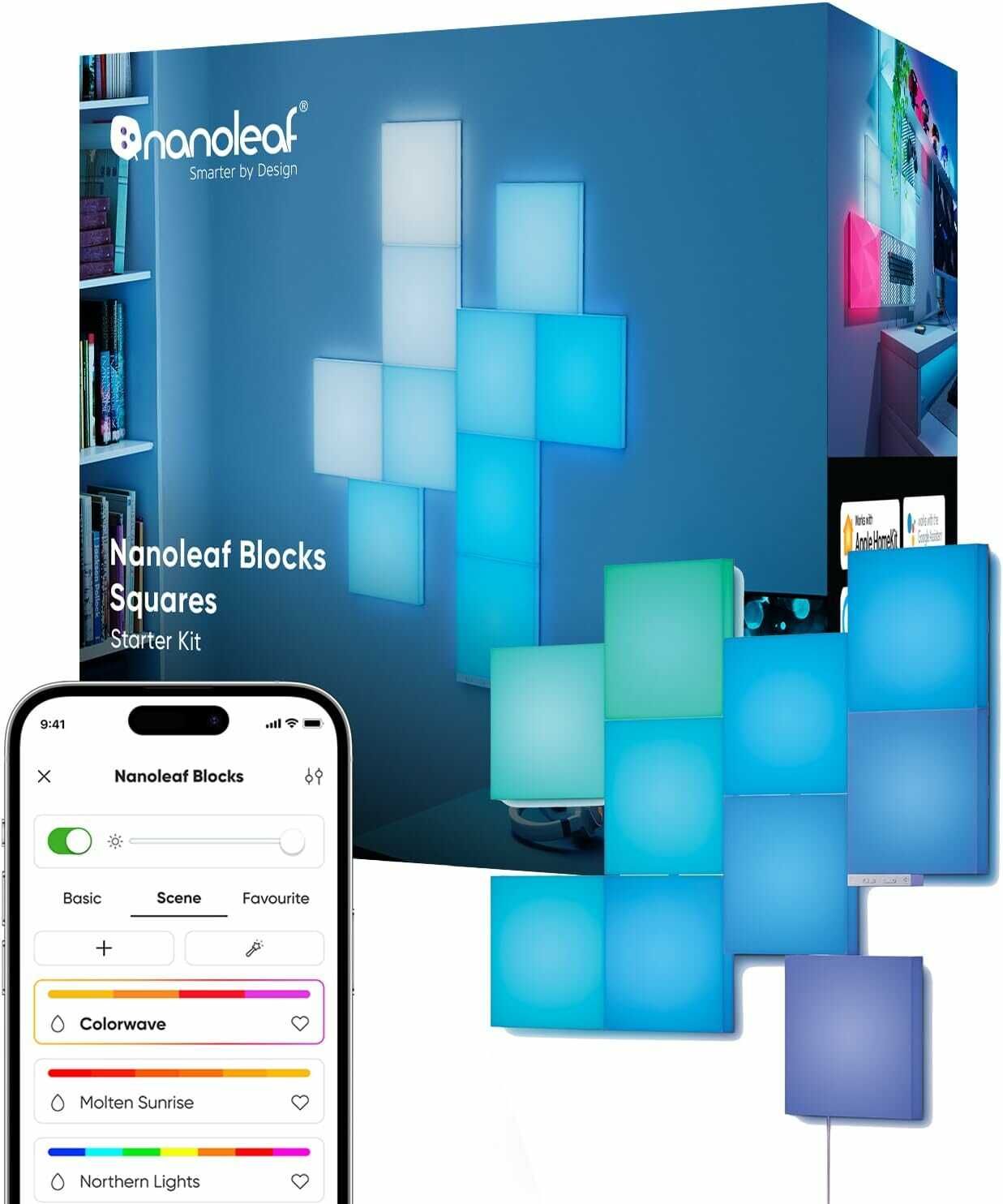 Nanoleaf Blocks Starter Kit | 10 Quadrate RGBW 102,45€ statt 169,96€