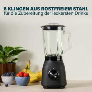 Princess 212092 Standmixer Black Steel, 1000 Watt, schwarz für 26,77€ statt 33,60€