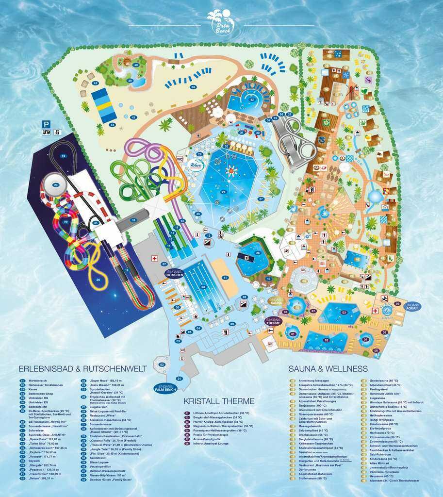 Palm Beach Nürnberg Tageskarte für 2 Personen für Erlebnisbad, Rutschen & Therme