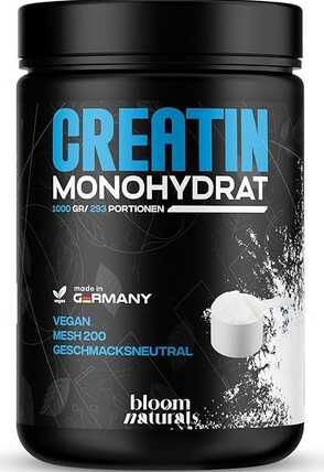 [Prime] Bloom Naturals Kreatin Monohydrat 1000g + Vitamin B6 | Spar Abo + 20% Coupon = 9,48€/kg | befristetes Angebot