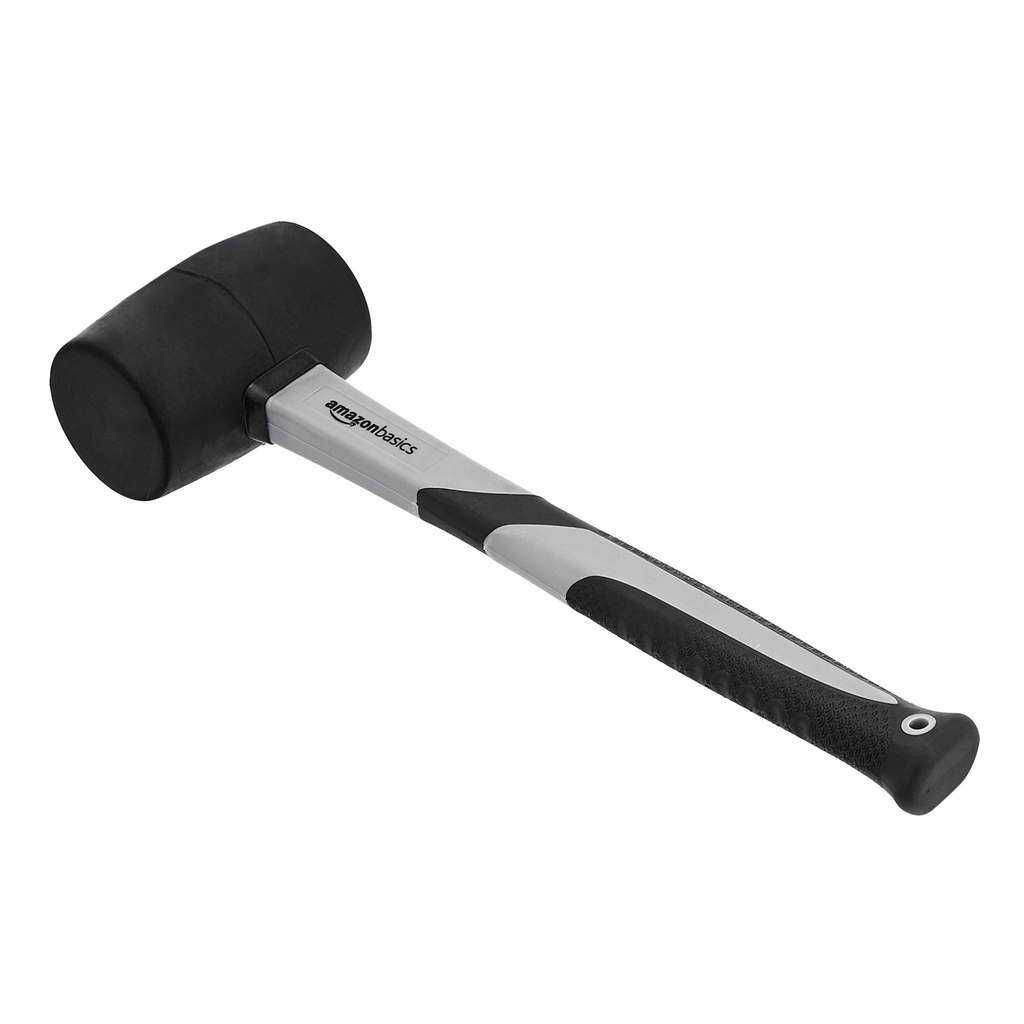 Gummihammer mit Fiberglasstiel, 450 g, Schwarz (Prime) Gummihammer mit Fiberglasstiel, 450 g, Schwarz (Prime)