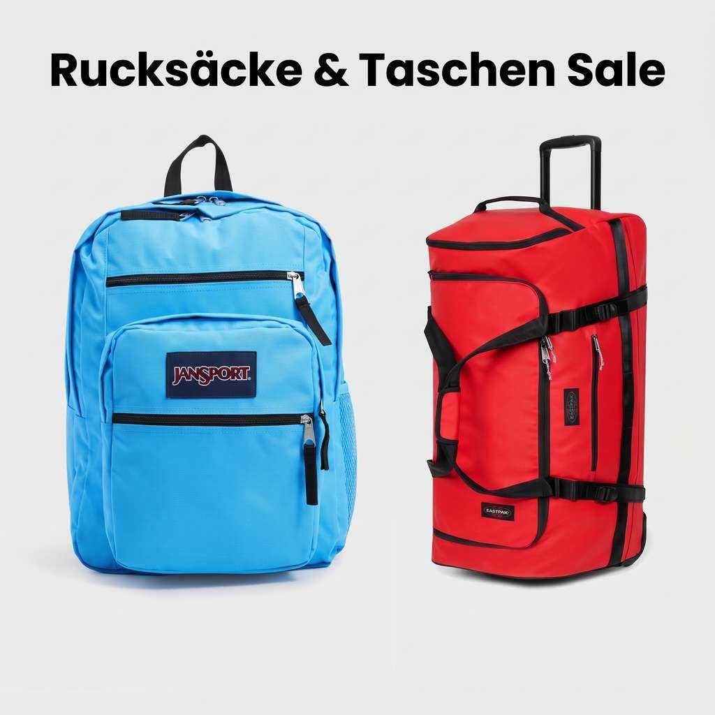 Rucksäcke und Taschen Sale   z.b. JanSport Big Student Rucksack mit 34L • EastPak Duffel Bag M Sporttasche mit 70L