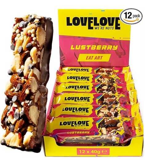 MHD 27.10.2026 | LOVELOVE Nussriegel mit Zartbitterschokolade (12x40 g) für 11,20 € (statt 24,90 €) MHD 27.10.2026 | LOVELOVE Nussriegel mit Zartbitterschokolade (12x40 g) für 11,20 € (statt 24,90 €)