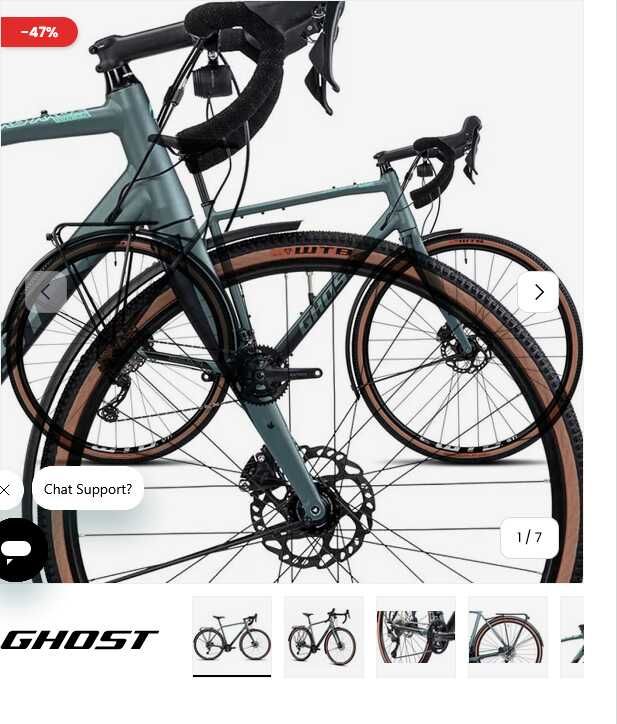 Gravelbike   Ghost Road Rage Essential EQ AL Fahrrad   Green Bay Metallic/Green (S & L)  1.038,90€ statt 1.799€