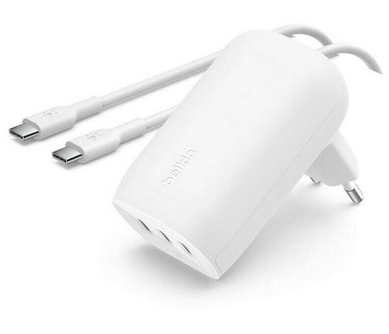 Belkin BoostCharge USB C Ladegerät mit DREI Anschlüssen und PPS (67 W / PD 3.1) | (ohne Kabel) 21,99€ statt 28,83€ | (mit Kabel) 27,99€ statt 34,05€