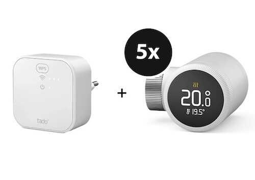 tado° X Starter Kit Smartes Heizkörper-Thermostat - 5er-Set & Bridge für 279,95€ statt 327,13€ tado° X Starter Kit Smartes Heizkörper Thermostat 5er Set & Bridge für 279,95€ statt 327,13€