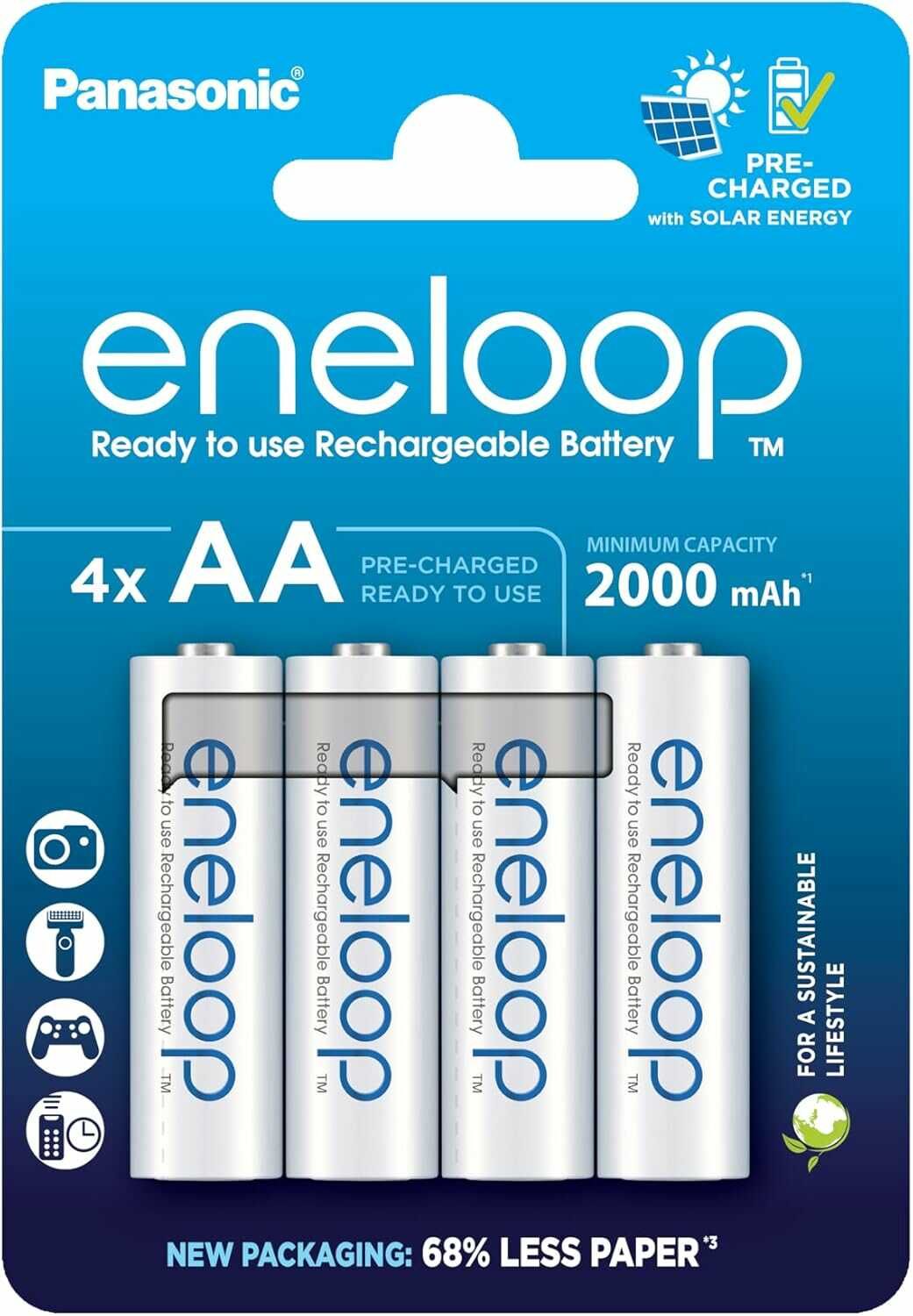 Panasonic eneloop AA/Mignon NI MH Akku 4er Pack 11,04€ statt 16,80€