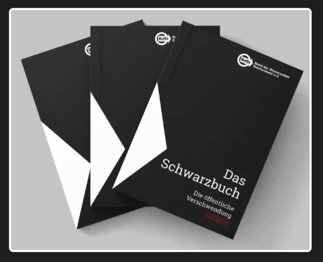 Schwarzbuch (aktuell 2026/27) vom Bund der Steuerzahler | Gratis Print & PDF Bestellung - öffentliche Verschwendung | Kostenlos Schwarzbuch (aktuell 2026/27) vom Bund der Steuerzahler | Gratis Print & PDF Bestellung öffentliche Verschwendung | Kostenlos