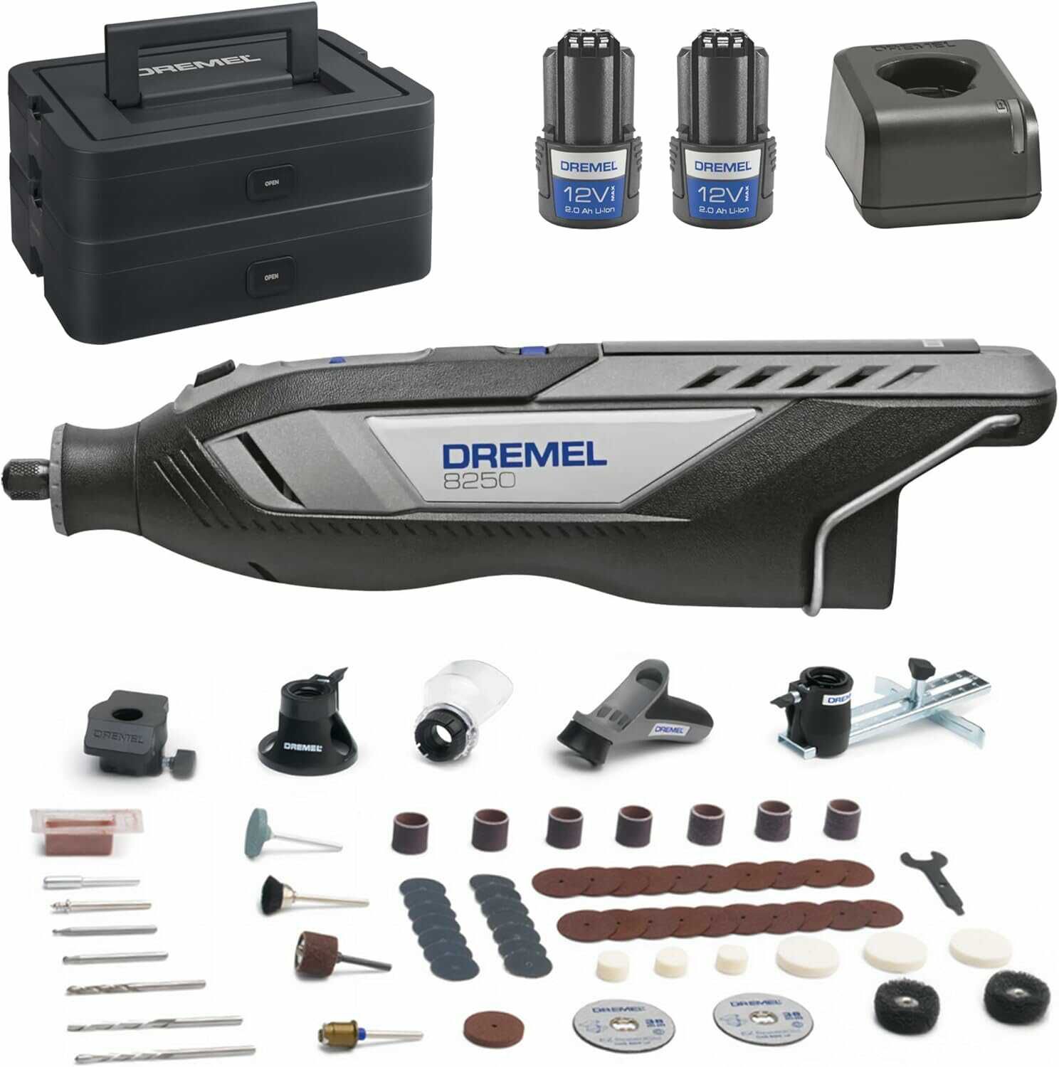 Dremel 8250 12V Akku-Rotationswerkzeug mit Box, 2x Akku und 65 Zubehörteilen 174,99€ statt 211,82€ Dremel 8250 12V Akku Rotationswerkzeug mit Box, 2x Akku und 65 Zubehörteilen 174,99€ statt 211,82€
