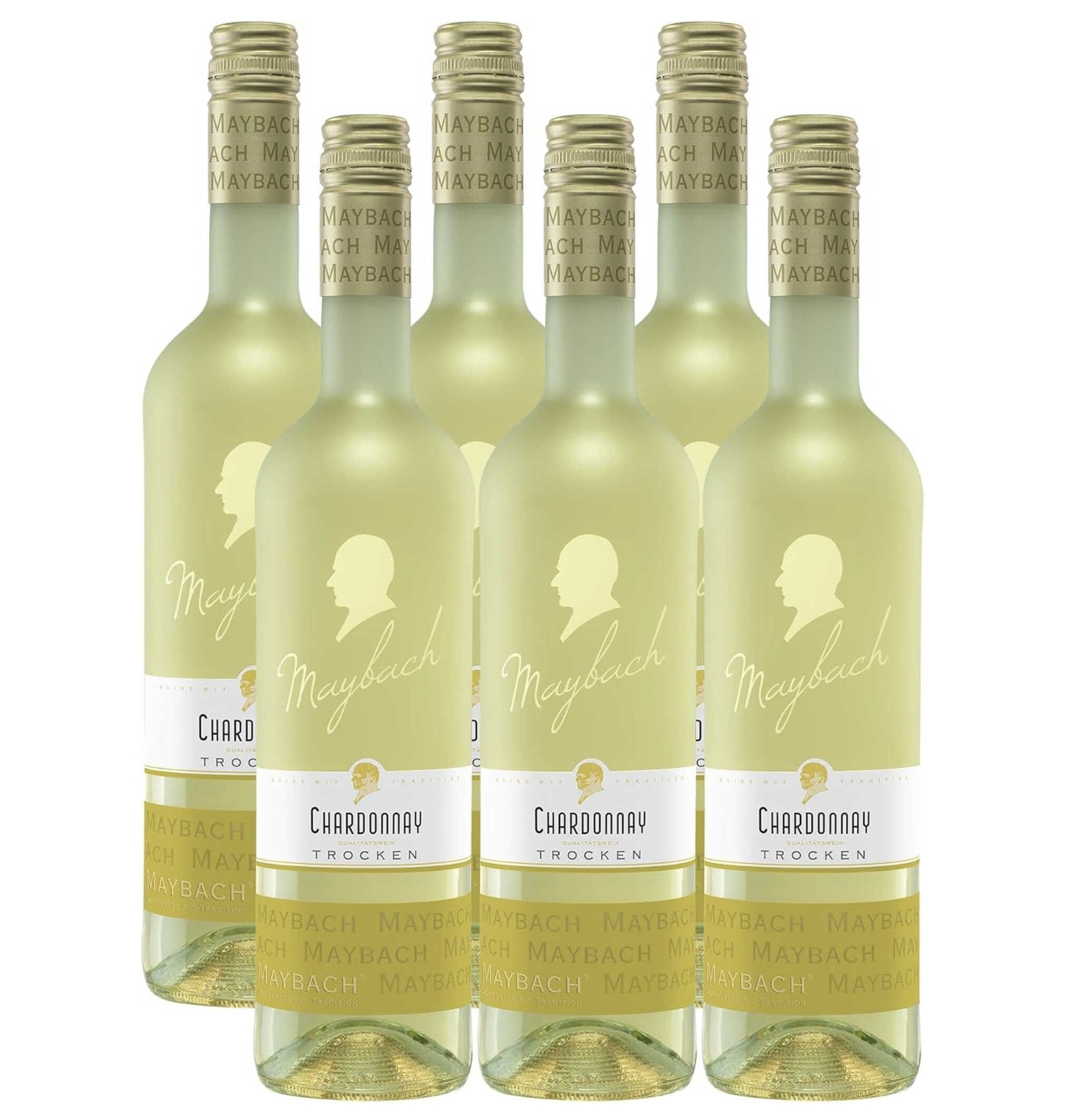 6x Maybach Chardonnay trocken, 0,75 L ab 16,75€ statt 32,98€ 6x Maybach Chardonnay trocken, 0,75 L ab 16,75€ statt 32,98€