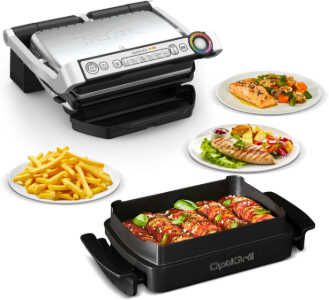 Tefal GC714D OptiGrill Kontaktgrill mit Backschale für 118,99€ statt 136,29€