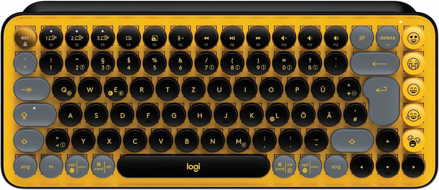 Logitech POP Keys Mechanische kabellose Tastatur mit anpassbaren Emoji Tasten  für 43,90€ PVG 47,89€